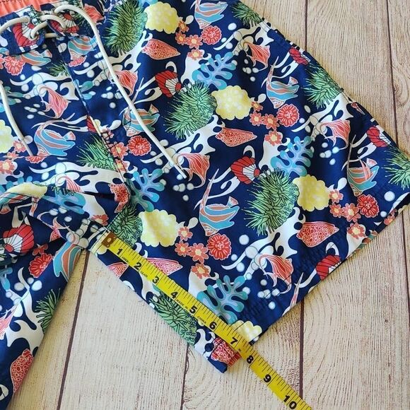 Nautica vibrant coral reef fish nautical swim trunk sz L - Picture 4 of 7